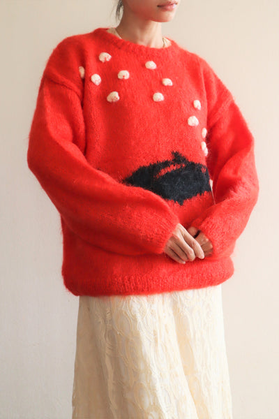 🐟Hand Knit Mohair Sweater