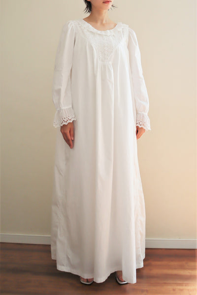 1910s Broderie Anglaise Side Front Closure Dress