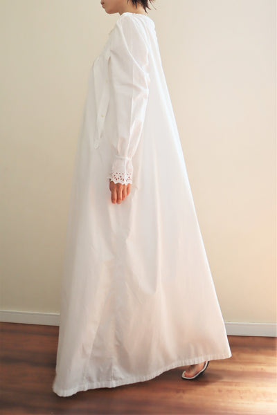 1910s Broderie Anglaise Side Front Closure Dress