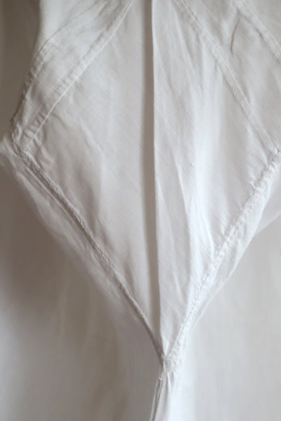 1900s Grape Design Lace White Linen Church Dress