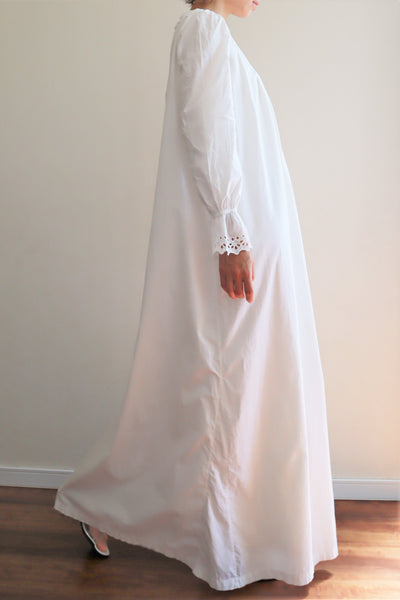 1910s Broderie Anglaise Side Front Closure Dress