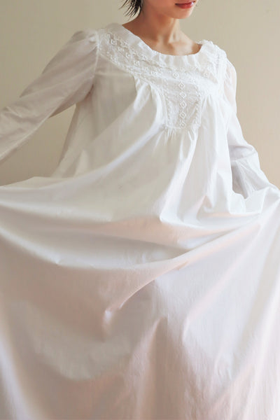 1910s Broderie Anglaise Side Front Closure Dress
