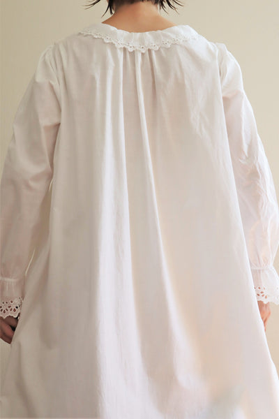 1910s Broderie Anglaise Side Front Closure Dress