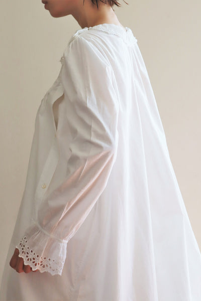 1910s Broderie Anglaise Side Front Closure Dress