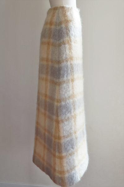 70s Deadstock Scottish Mohair Long Skirt