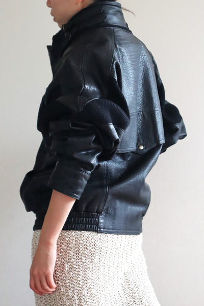 80s French Leather Jacket