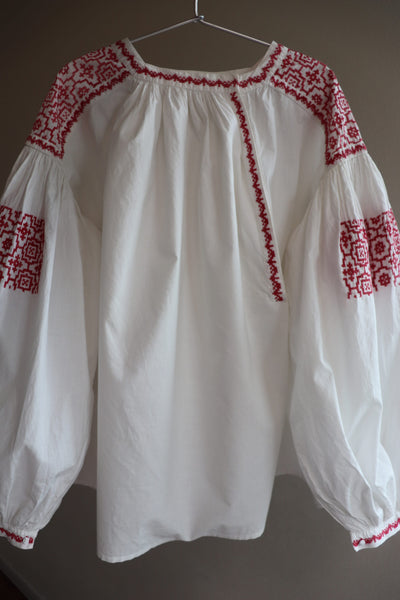 Antique French White Cotton Blouse