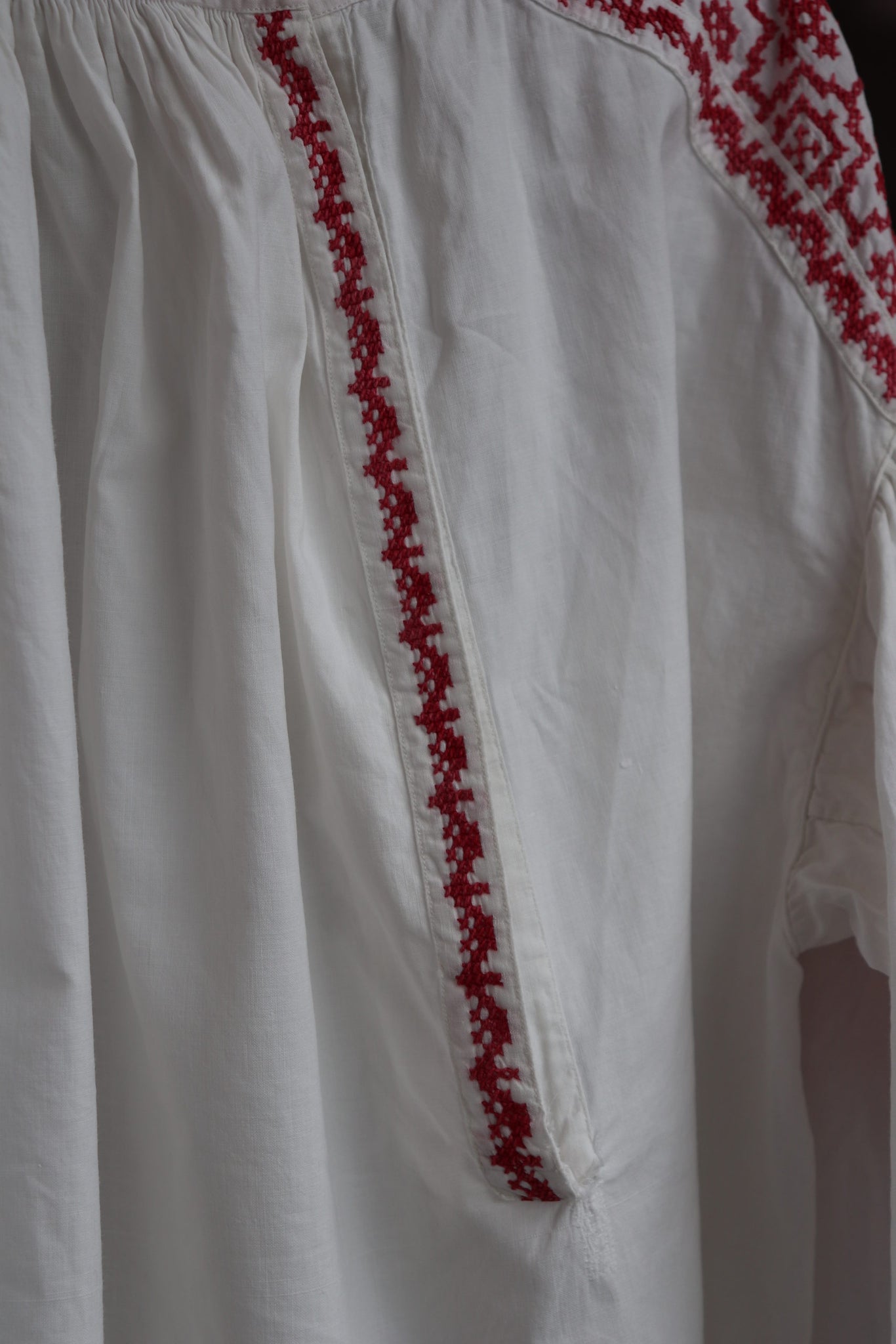 Antique French White Cotton Blouse