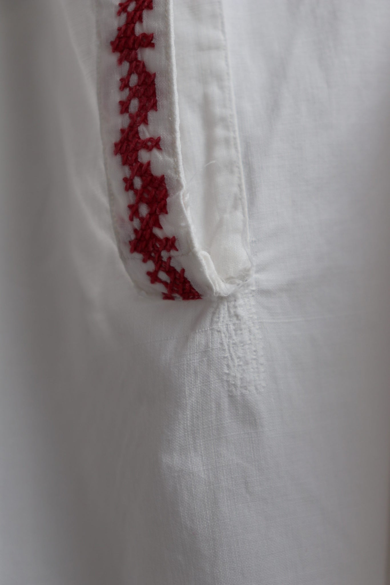 Antique French White Cotton Blouse