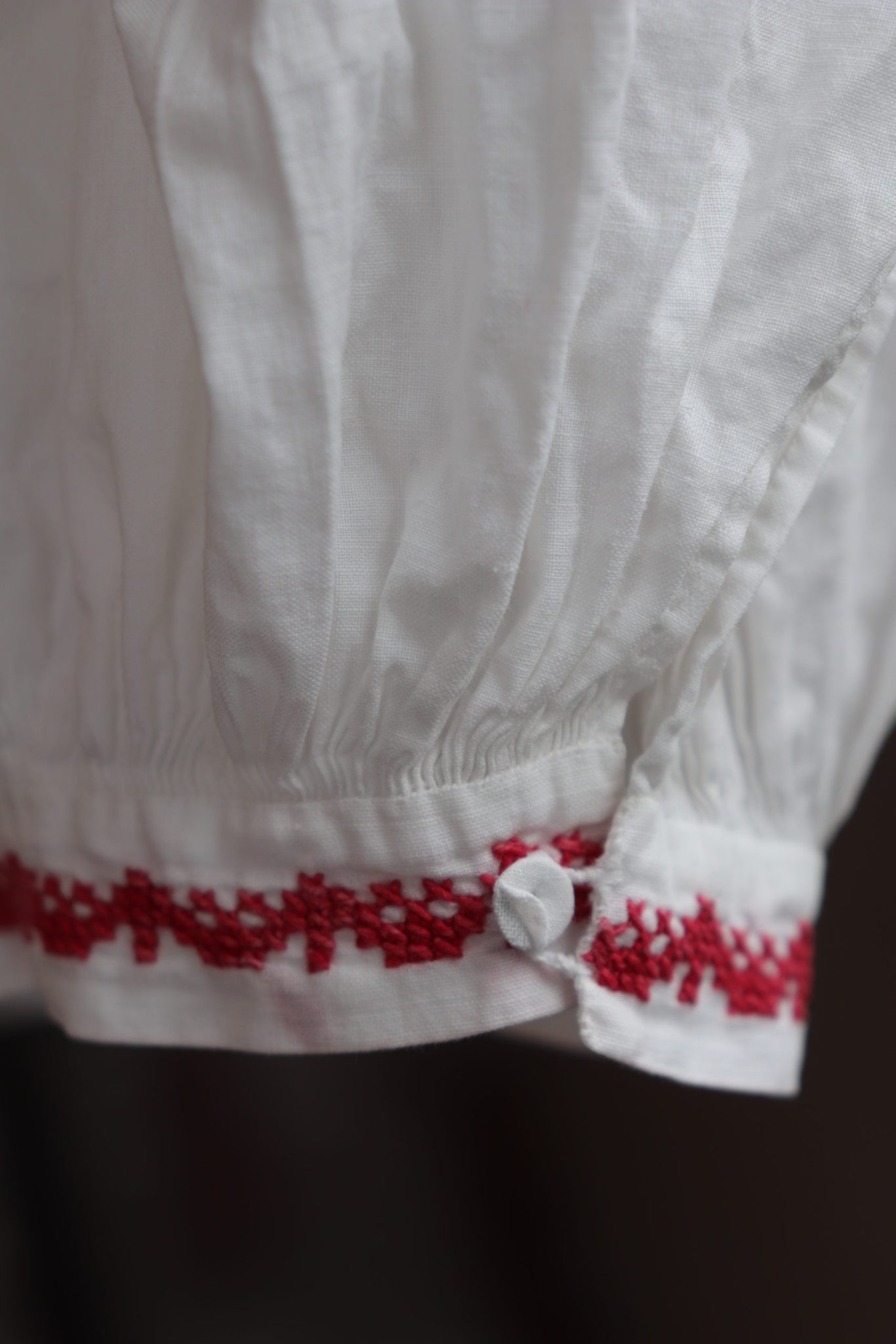 Antique French White Cotton Blouse