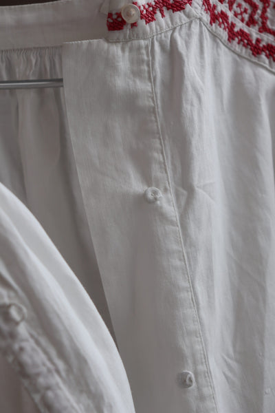 Antique French White Cotton Blouse