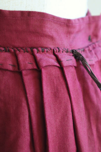 19th Edwardian Burgundy Skirt