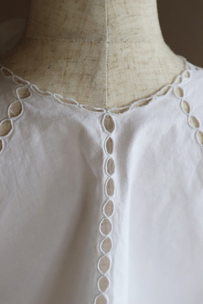 1900s Antique White Cotton Capelet