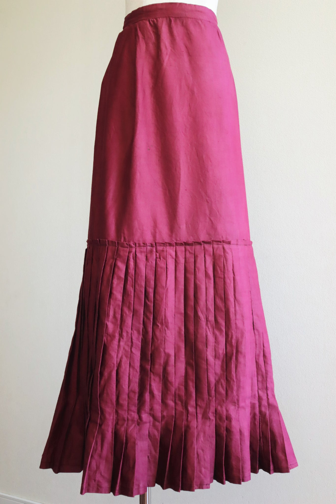 19th Edwardian Burgundy Skirt