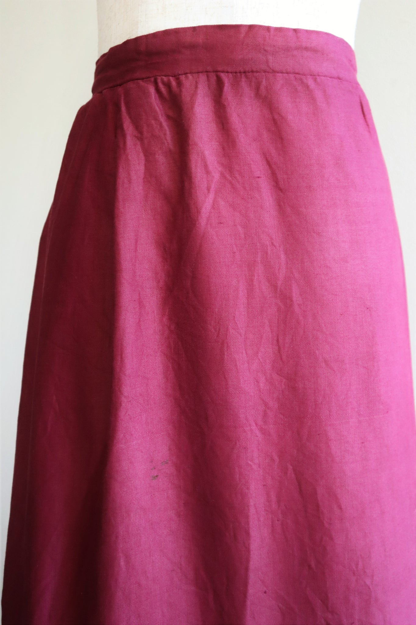 19th Edwardian Burgundy Skirt