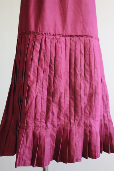 19th Edwardian Burgundy Skirt