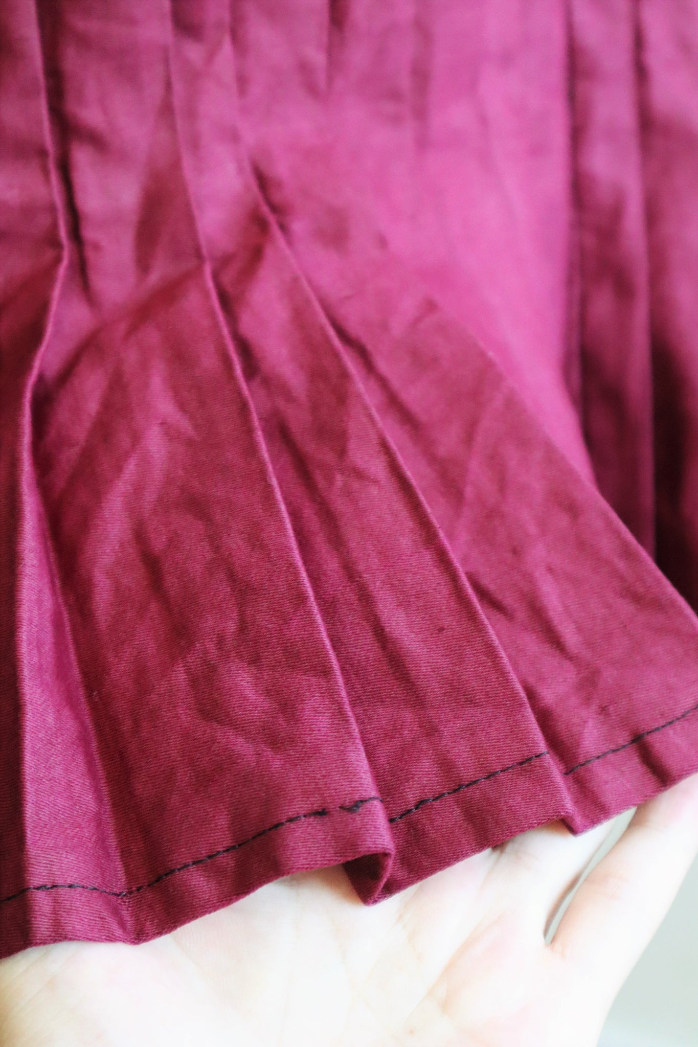 19th Edwardian Burgundy Skirt