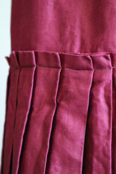 19th Edwardian Burgundy Skirt