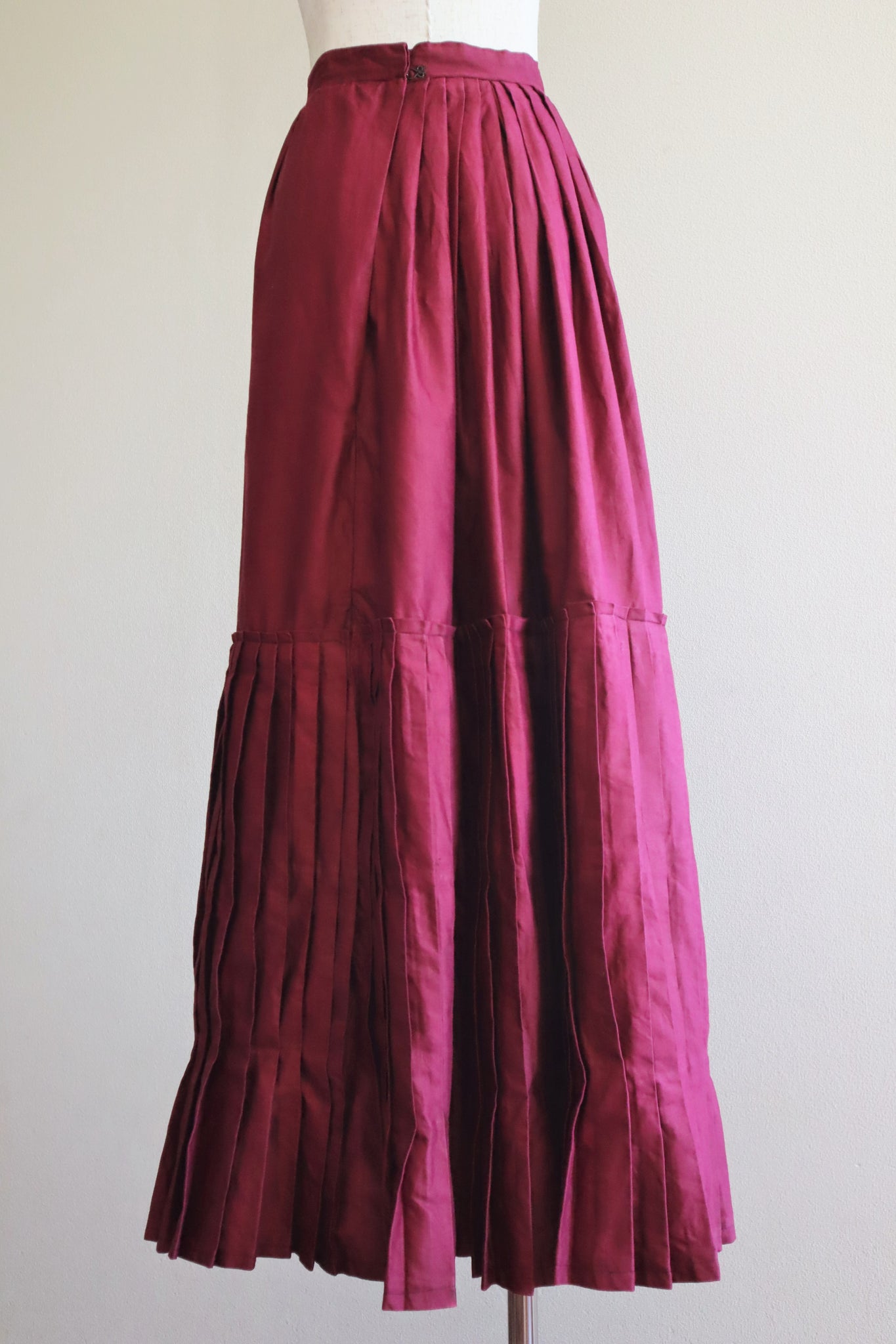 19th Edwardian Burgundy Skirt