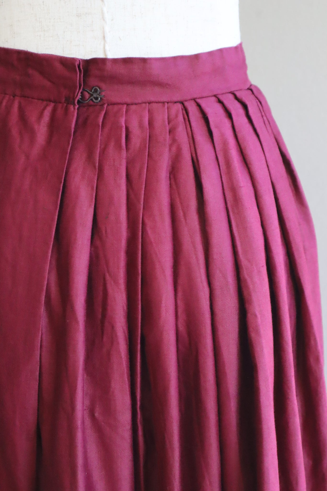 19th Edwardian Burgundy Skirt