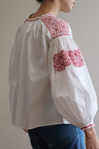 Antique French White Cotton Blouse