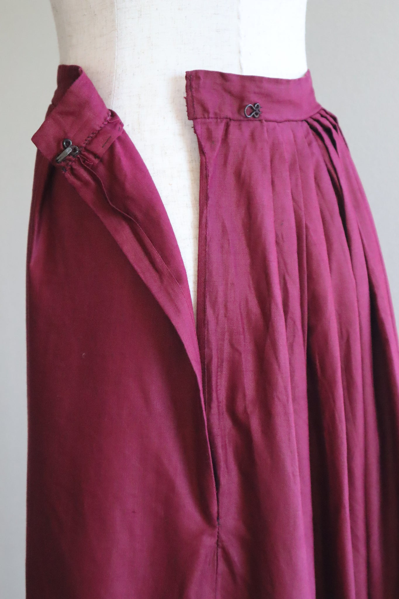 19th Edwardian Burgundy Skirt