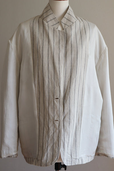 90s Italian Striped Linen Jacket