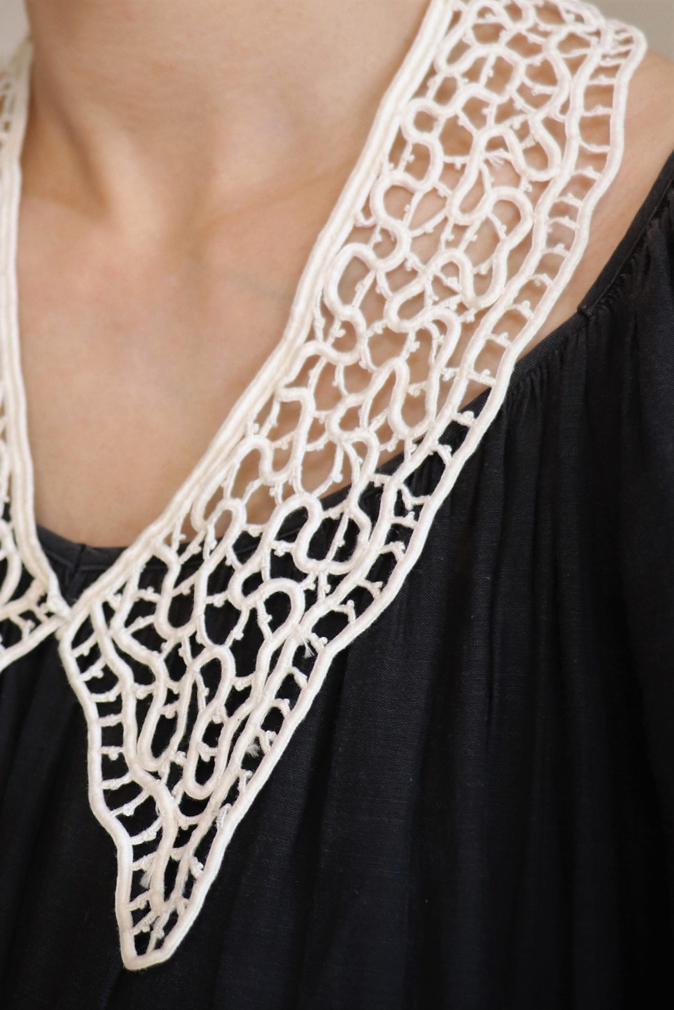 1910s White Handmade Lace Collar