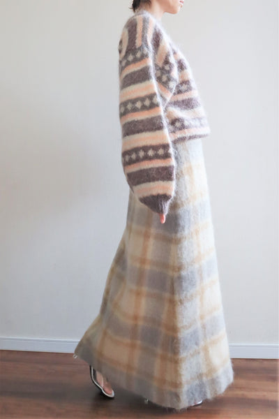 70s Deadstock Scottish Mohair Long Skirt