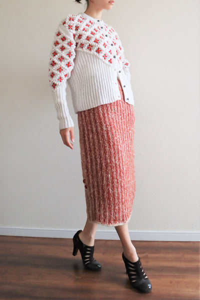 80s Hand Knit Mohair Skirt