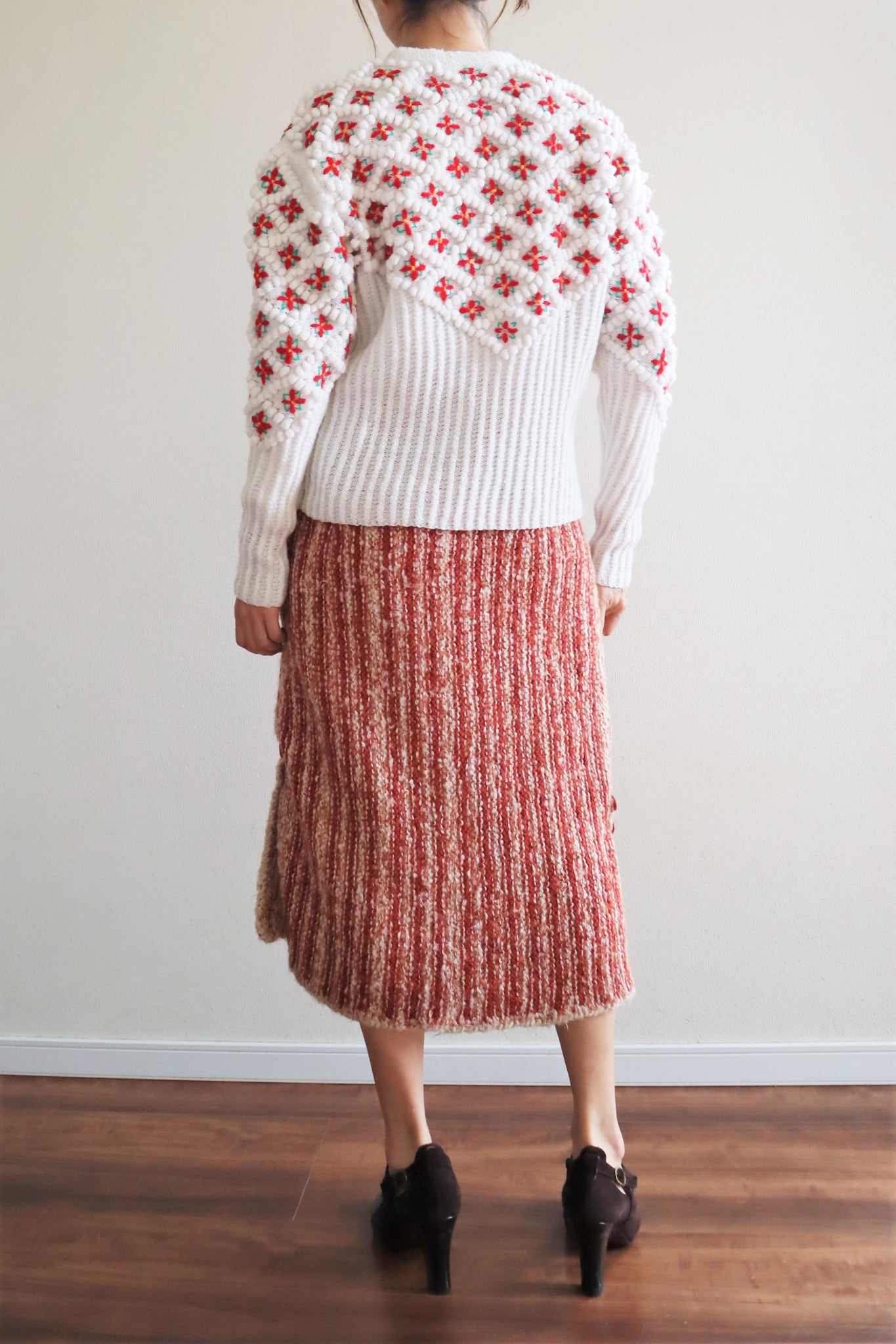 80s Hand Knit Mohair Skirt