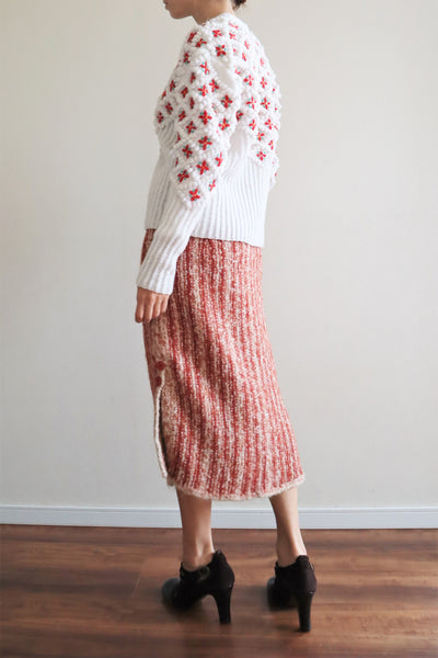 80s Hand Knit Mohair Skirt