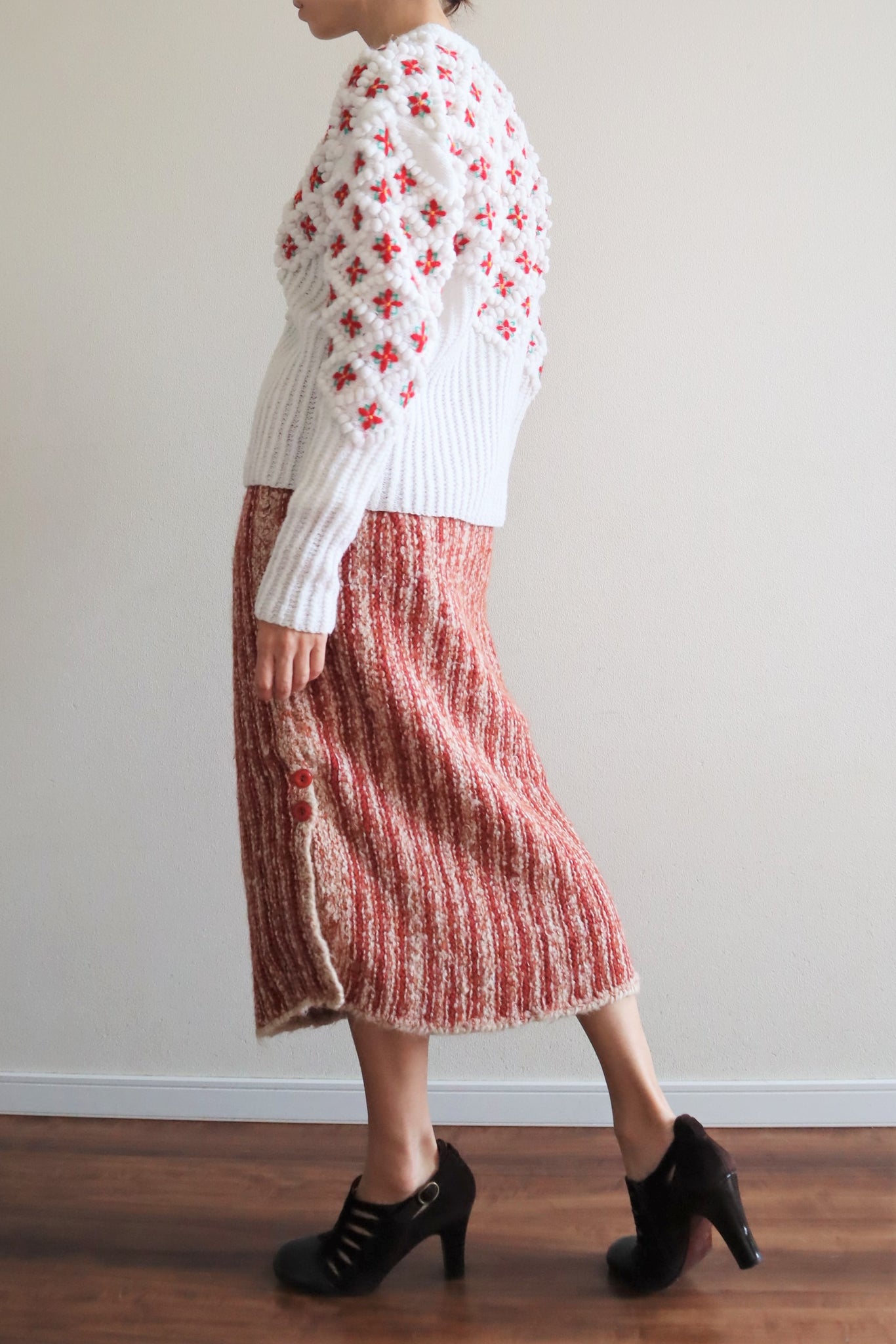 80s Hand Knit Mohair Skirt