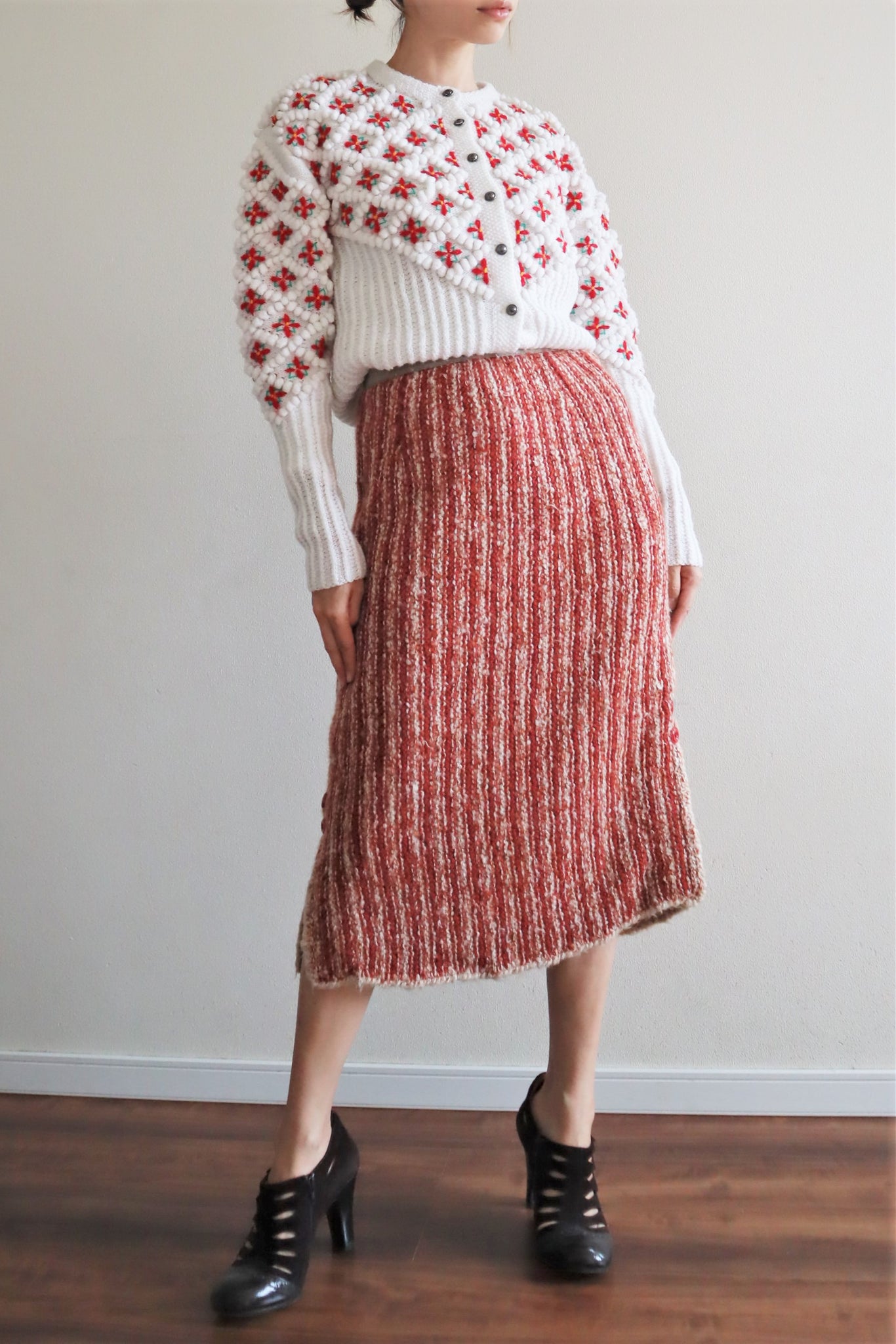 80s Hand Knit Mohair Skirt