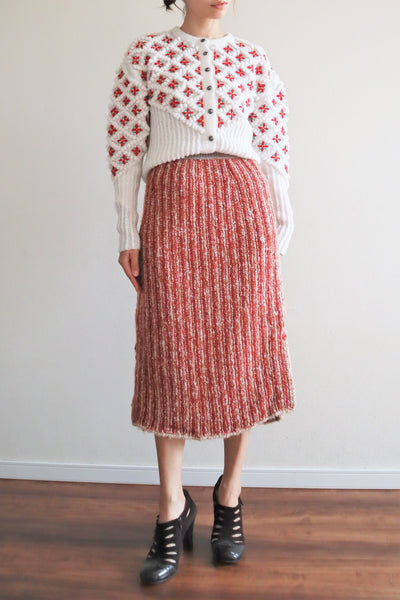 80s Hand Knit Mohair Skirt