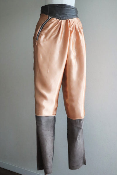 80s Dark Brown Leather Pants