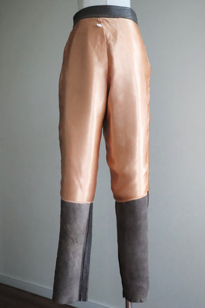 80s Dark Brown Leather Pants