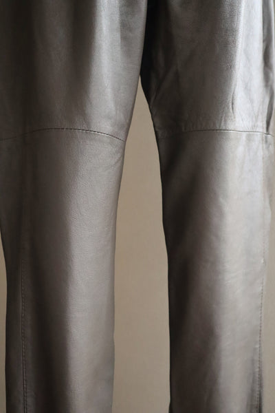 80s Dark Brown Leather Pants