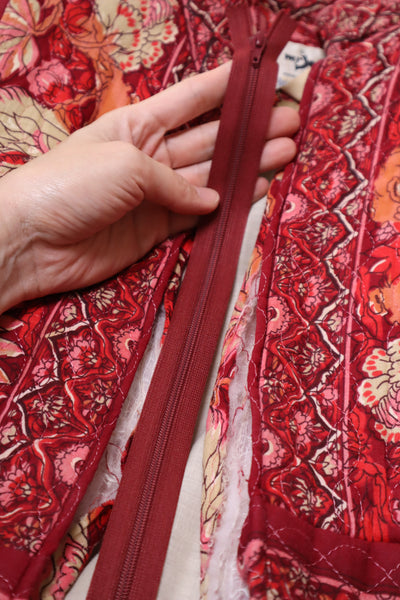 70s Mr. Jac Indian Cotton Quilted Long Dress