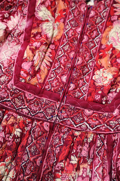 70s Mr. Jac Indian Cotton Quilted Long Dress