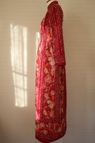 70s Mr. Jac Indian Cotton Quilted Long Dress