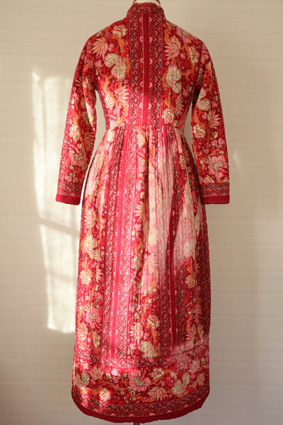 70s Mr. Jac Indian Cotton Quilted Long Dress