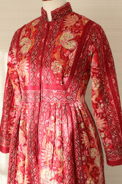 70s Mr. Jac Indian Cotton Quilted Long Dress