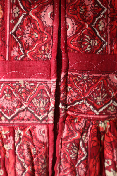 70s Mr. Jac Indian Cotton Quilted Long Dress