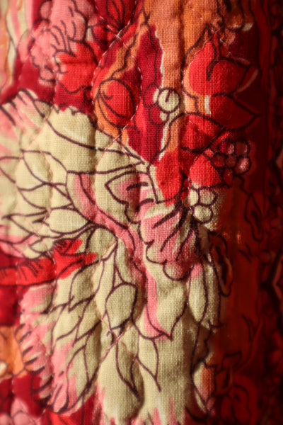 70s Mr. Jac Indian Cotton Quilted Long Dress