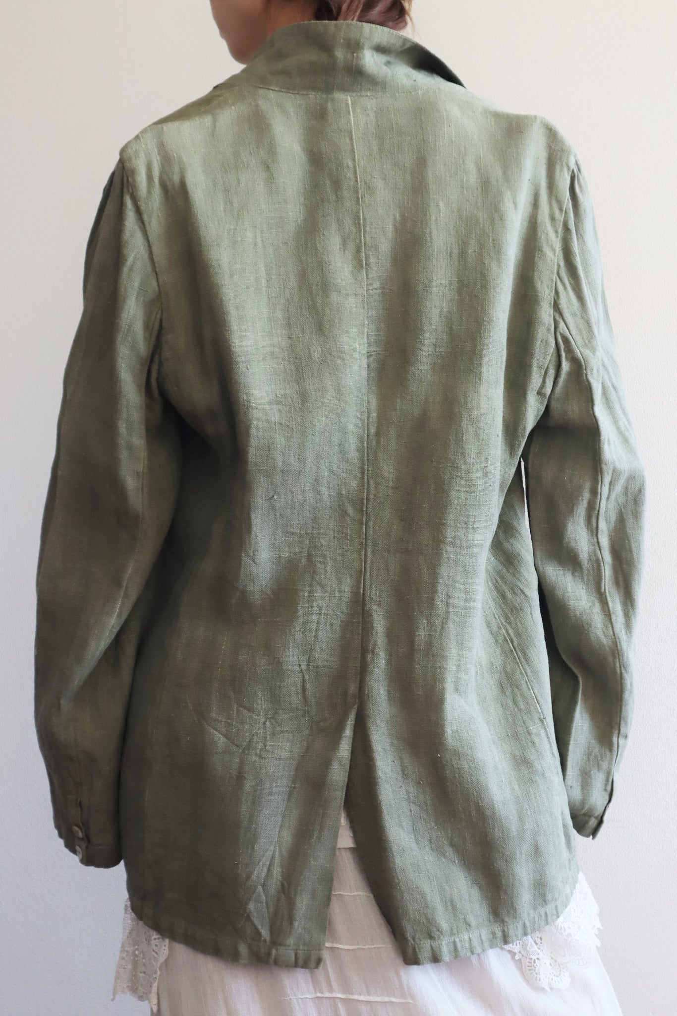 80s Khaki Linen Jacket