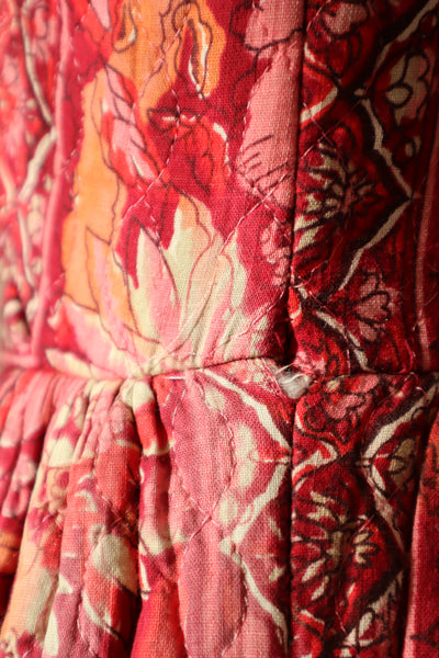 70s Mr. Jac Indian Cotton Quilted Long Dress
