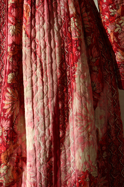 70s Mr. Jac Indian Cotton Quilted Long Dress