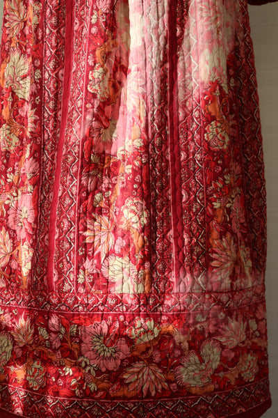 70s Mr. Jac Indian Cotton Quilted Long Dress