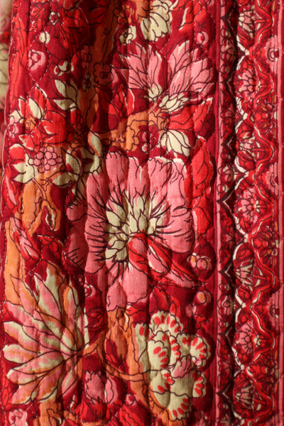 70s Mr. Jac Indian Cotton Quilted Long Dress